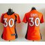 Nike Denver Broncos #30 Terrell Davis Orange Team Color Womens Stitched NFL New Elite Jersey