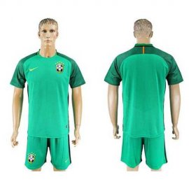 Brazil Blank Green Goalkeeper Soccer Country Jersey