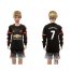 Manchester United #7 Memphis SEC Away Long Sleeves Kid Soccer Club Jersey