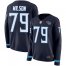 Nike Tennessee Titans #79 Isaiah Wilson Navy Blue Team Color Womens Stitched NFL Limited Therma Long Sleeve Jersey