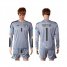 Italy #1 Buffon Grey Goalkeeper Long Sleeves Soccer Country Jersey