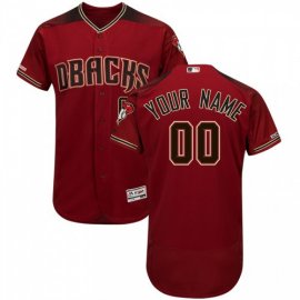 Arizona Diamondbacks Majestic Alternate Flex Base Authentic Collection Custom Jersey Red