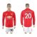 Manchester United #20 S.Romero Red Home Long Sleeves Soccer Club Jersey