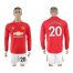 Manchester United #20 S.Romero Red Home Long Sleeves Soccer Club Jersey