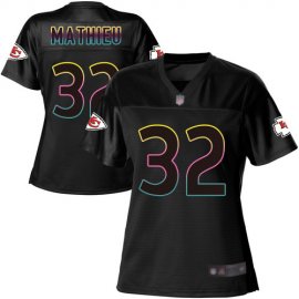 Nike Kansas City Chiefs #32 Tyrann Mathieu Black Womens NFL Fashion Game Jersey