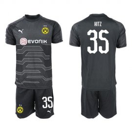 Dortmund #35 Hitz Black Goalkeeper Soccer Club Jersey