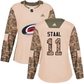 Adidas Carolina Hurricanes #11 Jordan Staal Camo Authentic 2017 Veterans Day Womens Stitched NHL Jersey