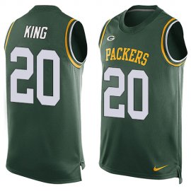 Nike Green Bay Packers #20 Kevin King Green Team Color Mens Stitched NFL Limited Tank Top Jersey