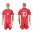 Chile #10 Vargas Home Soccer Country Jersey