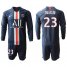 Paris Saint-Germain #23 Draxler Home Long Sleeves Soccer Club Jersey