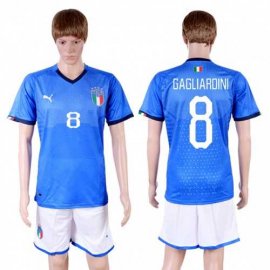 Italy #8 Gagliardini Home Soccer Country Jersey