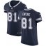 Nike Dallas Cowboys #81 Terrell Owens Navy Blue Team Color Mens Stitched NFL Vapor Untouchable Elite Jersey