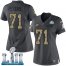 Nike Philadelphia Eagles #71 Jason Peters Black Super Bowl LII Womens Stitched NFL Limited 2016 Salute to Service Jersey