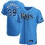 Tampa Bay Rays #39 Kevin Kiermaier Mens Nike Light Blue Alternate 2020 Authentic Player MLB Jersey