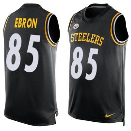 Nike Pittsburgh Steelers #85 Eric Ebron Black Team Color Mens Stitched NFL Limited Tank Top Jersey
