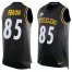 Nike Pittsburgh Steelers #85 Eric Ebron Black Team Color Mens Stitched NFL Limited Tank Top Jersey