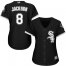 Chicago White Sox #8 Bo Jackson Black Alternate Womens Stitched MLB Jersey