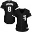 Chicago White Sox #8 Bo Jackson Black Alternate Womens Stitched MLB Jersey