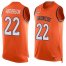 Nike Denver Broncos #22 C.J. Anderson Orange Team Color Mens Stitched NFL Limited Tank Top Jersey