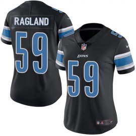 Nike Detroit Lions #59 Reggie Ragland Black Womens Stitched NFL Limited Rush Jersey