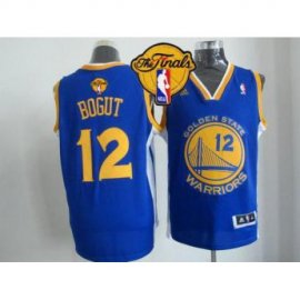 Warriors #12 Andrew Bogut Blue The Finals Patch Stitched Revolution 30 NBA Jersey