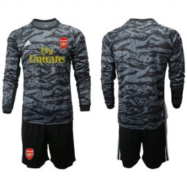 Arsenal Blank Black Long Sleeves Goalkeeper Soccer Club Jersey