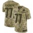 Nike Detroit Lions #77 Frank Ragnow Camo Mens Stitched NFL Limited 2018 Salute To Service Jersey