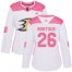 Adidas Anaheim Ducks #26 Brandon Montour White/Pink Authentic Fashion Womens Stitched NHL Jersey