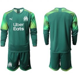 Marseille Blank Army Green Goalkeeper Long Sleeves Soccer Club Jersey
