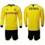 Dortmund Blank Home Long Sleeves Soccer Club Jersey