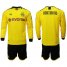 Dortmund Blank Home Long Sleeves Soccer Club Jersey