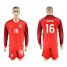 USA #16 Nguyen Away Long Sleeves Soccer Country Jersey
