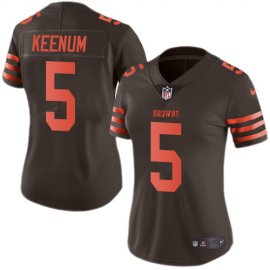 Nike Cleveland Browns #5 Case Keenum Brown Womens Stitched NFL Limited Rush Jersey