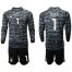 Germany #1 Neuer Black Goalkeeper Long Sleeves Soccer Country Jersey