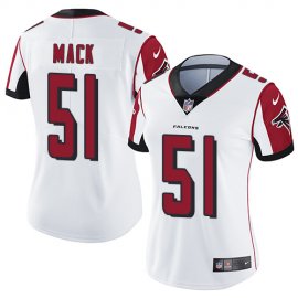 Nike Atlanta Falcons #51 Alex Mack White Womens Stitched NFL Vapor Untouchable Limited Jersey