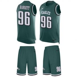 Nike Philadelphia Eagles #96 Derek Barnett Midnight Green Team Color Mens Stitched NFL Limited Tank Top Suit Jersey