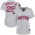 Boston Red Sox #25 Jackie Bradley Jr Grey Road 2018 World Series Champions Womens Stitched MLB Jersey