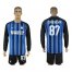 Inter Milan #87 Candreva Home Long Sleeves Soccer Club Jersey