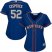 New York Mets #52 Yoenis Cespedes Blue(Grey NO.) Alternate Womens Stitched MLB Jersey