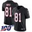 Nike Atlanta Falcons #81 Hayden Hurst Black Alternate Mens Stitched NFL 100th Season Vapor Untouchable Limited Jersey