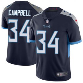 Nike Tennessee Titans #34 Earl Campbell Navy Blue Team Color Mens Stitched NFL Vapor Untouchable Limited Jersey