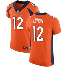 Nike Denver Broncos #12 Paxton Lynch Orange Team Color Mens Stitched NFL Vapor Untouchable Elite Jersey