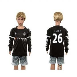 Chelsea #26 Terry SEC Away Long Sleeves Kid Soccer Club Jersey