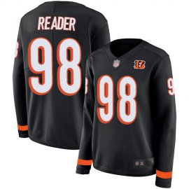 Nike Cincinnati Bengals #98 D.J. Reader Black Team Color Womens Stitched NFL Limited Therma Long Sleeve Jersey