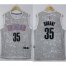 Thunder #35 Kevin Durant Grey City Light Stitched NBA Jersey