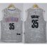 Thunder #35 Kevin Durant Grey City Light Stitched NBA Jersey