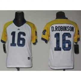 Kids Michigan Wolverines 16 Denard Robinson White Cowboys Classic College Football NCAA Jerseys