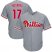 Philadelphia Phillies #17 Rhys Hoskins Grey Cool Base Stitched Youth MLB Jersey
