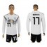 Germany #17 Boateng White Home Long Sleeves Soccer Country Jersey