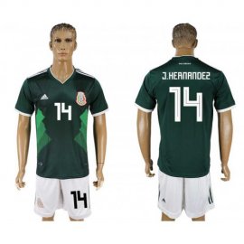 Mexico #14 J. HERNANDEZ Home 2018 FIFA World Cup Soccer Jersey